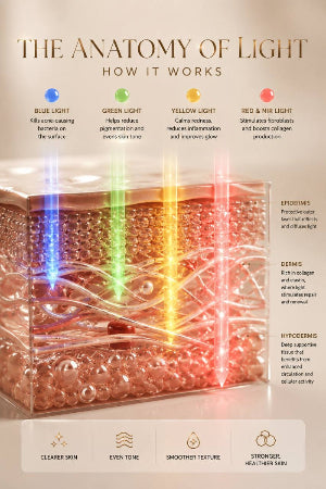 Masque facial Aurielle™ LED 7 couleurs